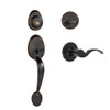 Dynasty Hardware COL-MON-100-12P-LH Colorado Front Door Handleset, Aged Oil Rubbed Bronze, With Monterey Lever, Left Hand