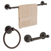 Dynasty Hardware 3800-ORB-3 Palisades Series Bathroom Hardware Set, Oil Rubbed Bronze, 3-Piece Set, with 24" Towel Bar