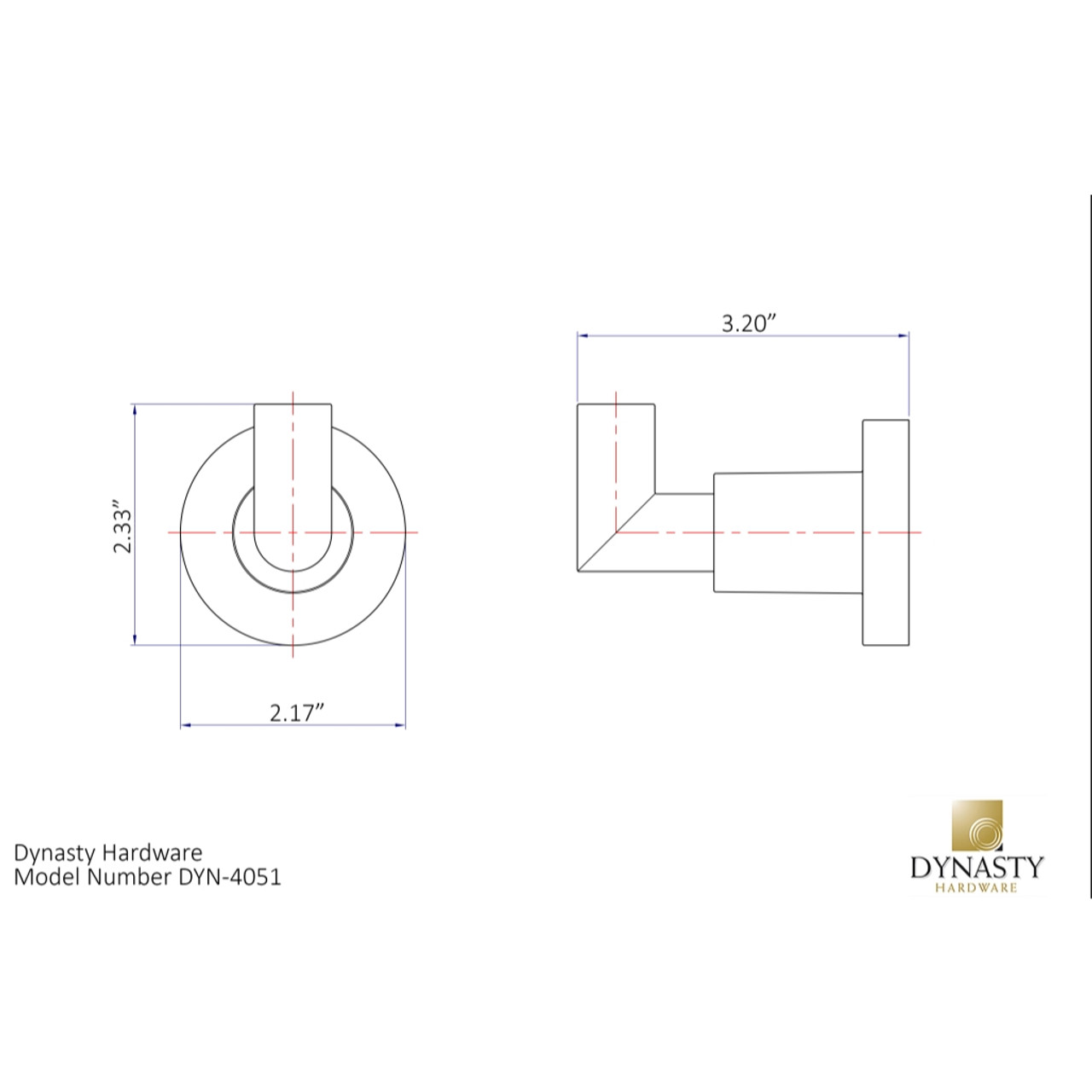 Dynasty Hardware 4051-ORB Manhattan Robe Hook Oil Rubbed Bronze