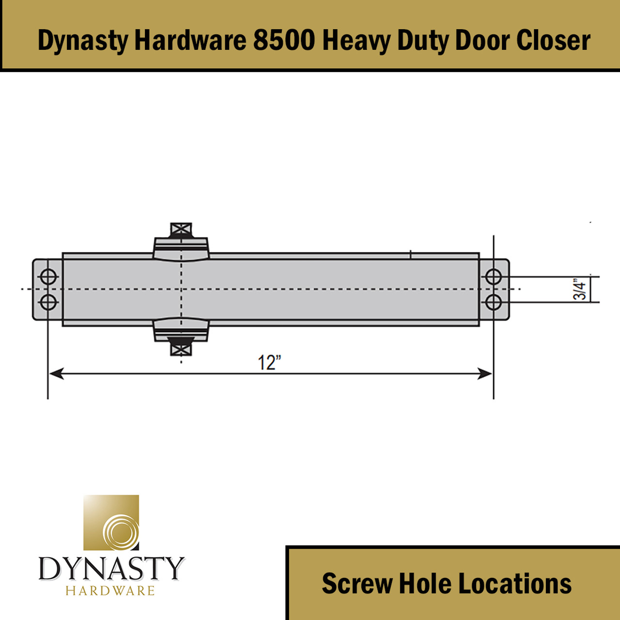Dynasty Hardware 8500-HO-ALUM Door Closer with Hold Open Arm, Aluminum  Dynasty Hardware