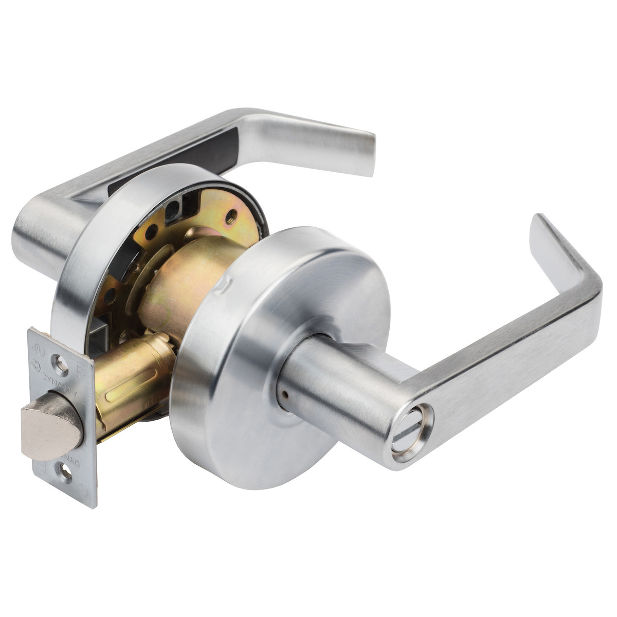Dynasty Hardware Spartan Door Lever - Grade 2 Commercial Duty ADA Compliant In Satin Chrome