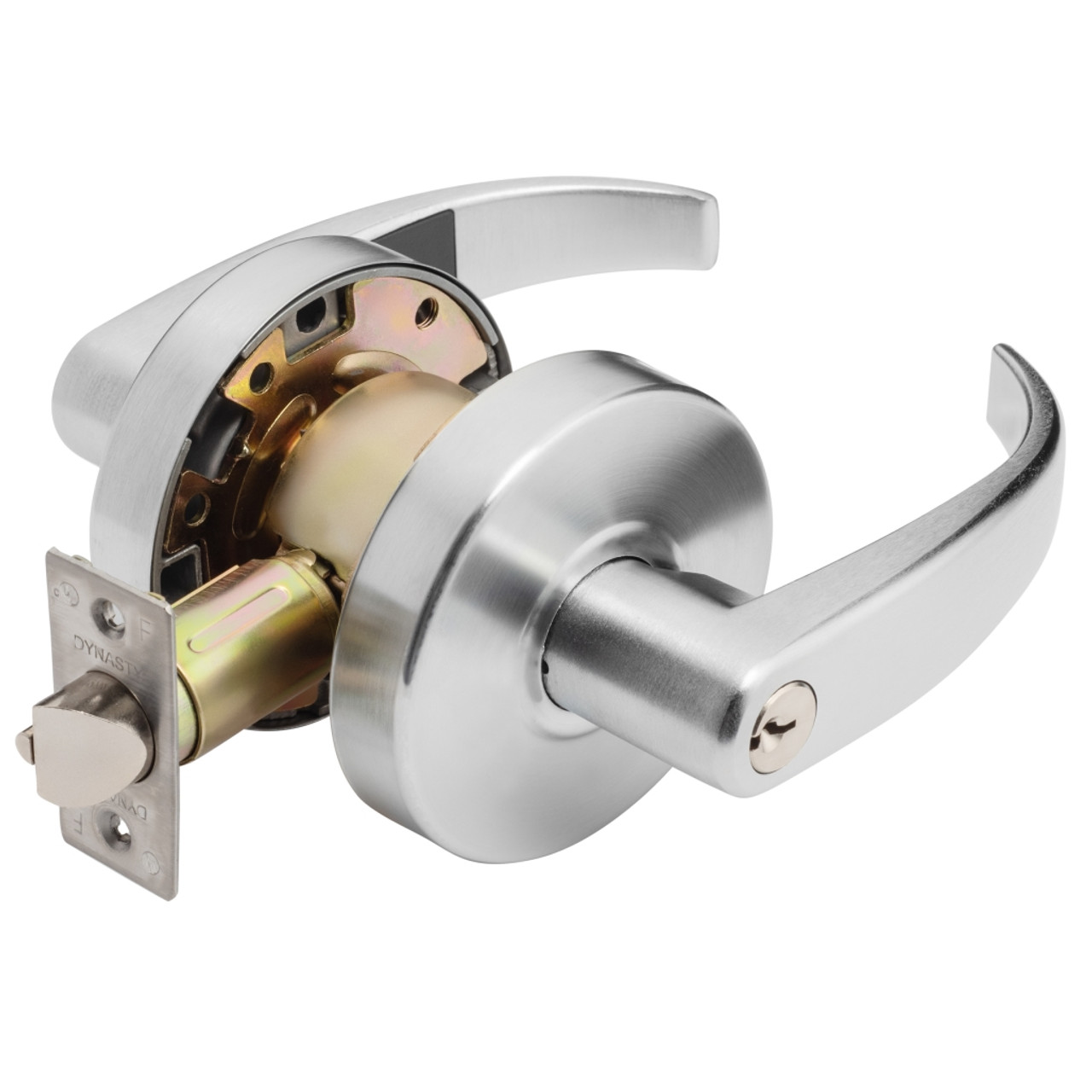 Dynasty Hardware SPA-05-26D Grade 2 Commercial Duty Storeroom Function  Keyed Lever Lockset, ADA, Satin Chrome Finish