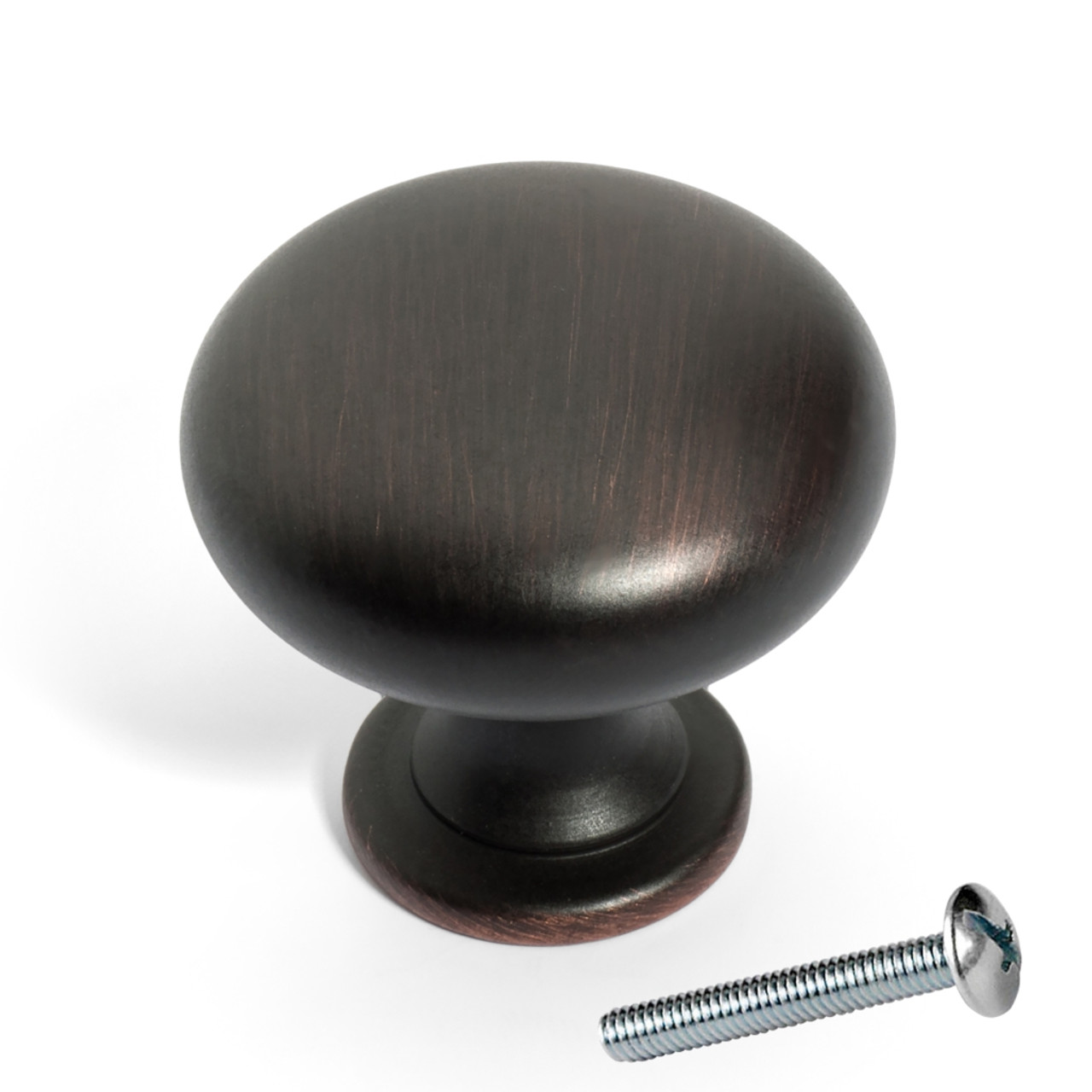 Dynasty Hardware K-3910-12P Classic Cabinet Knob, Aged Oil Rubbed Bronze