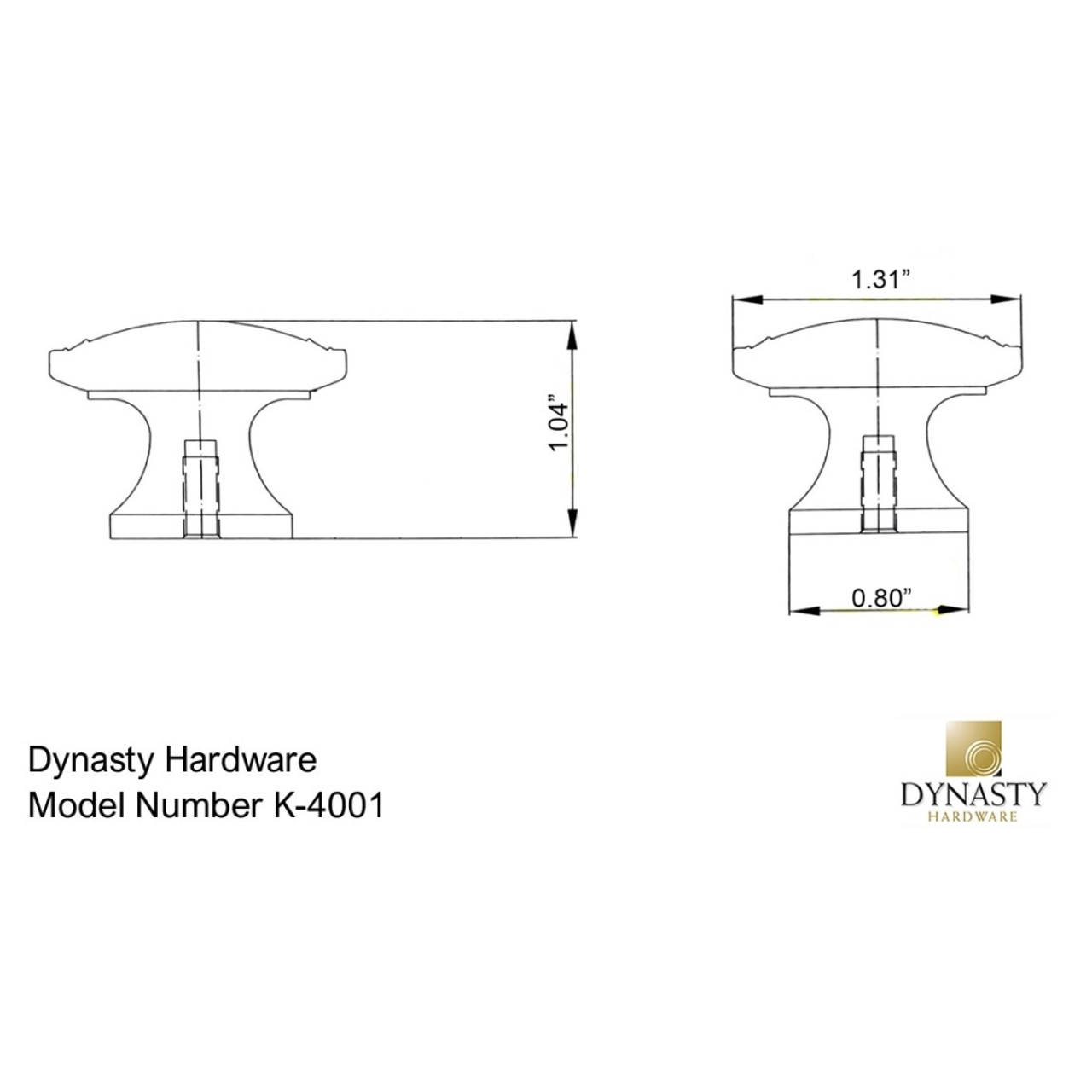 Dynasty Hardware K-4001-10B Ribbon and Reed Cabinet Knob, Oil Rubbed Bronze