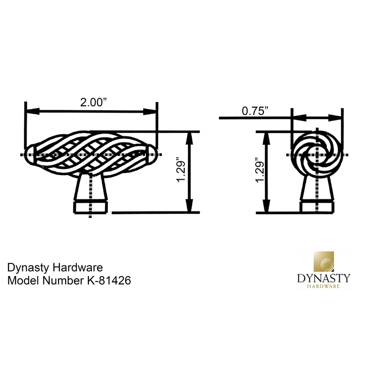 Dynasty Hardware K-81426-SN Birdcage Cabinet Knob, Satin Nickel