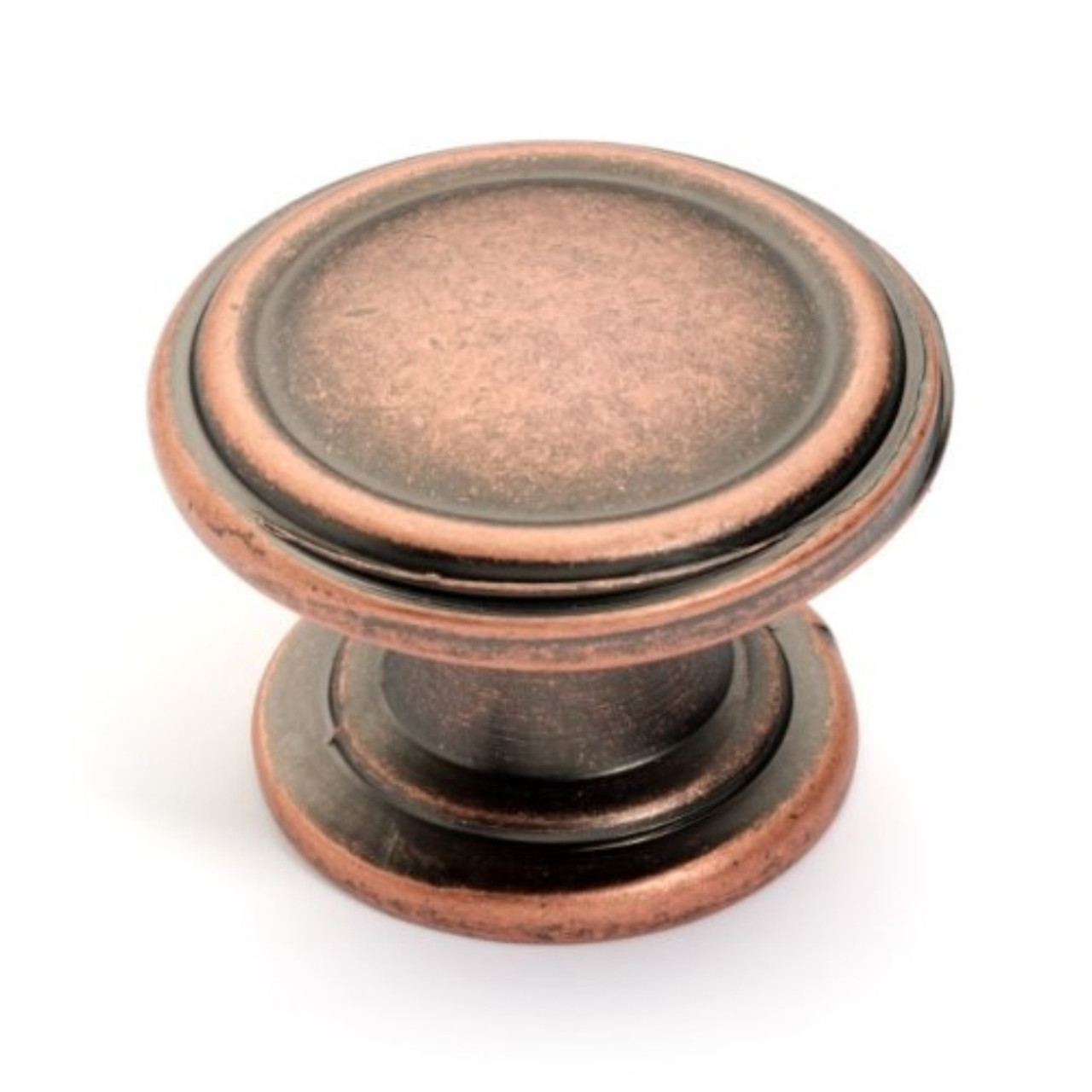Dynasty Hardware K-8038-S-AC Two Ring Cabinet Knob, Antique Copper