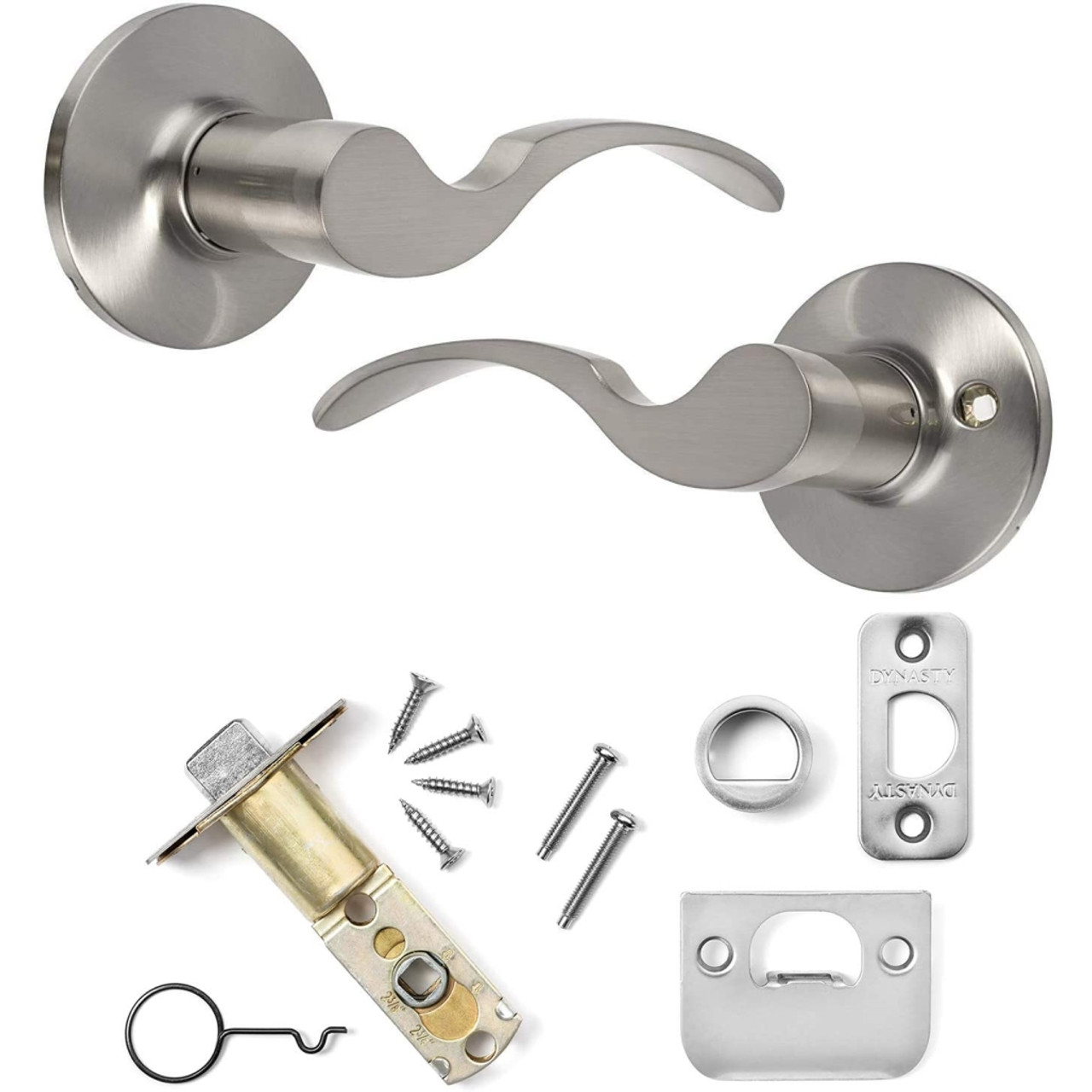 Dynasty Hardware MON-82-US15 Monterey Lever Passage Set, Satin Nickel