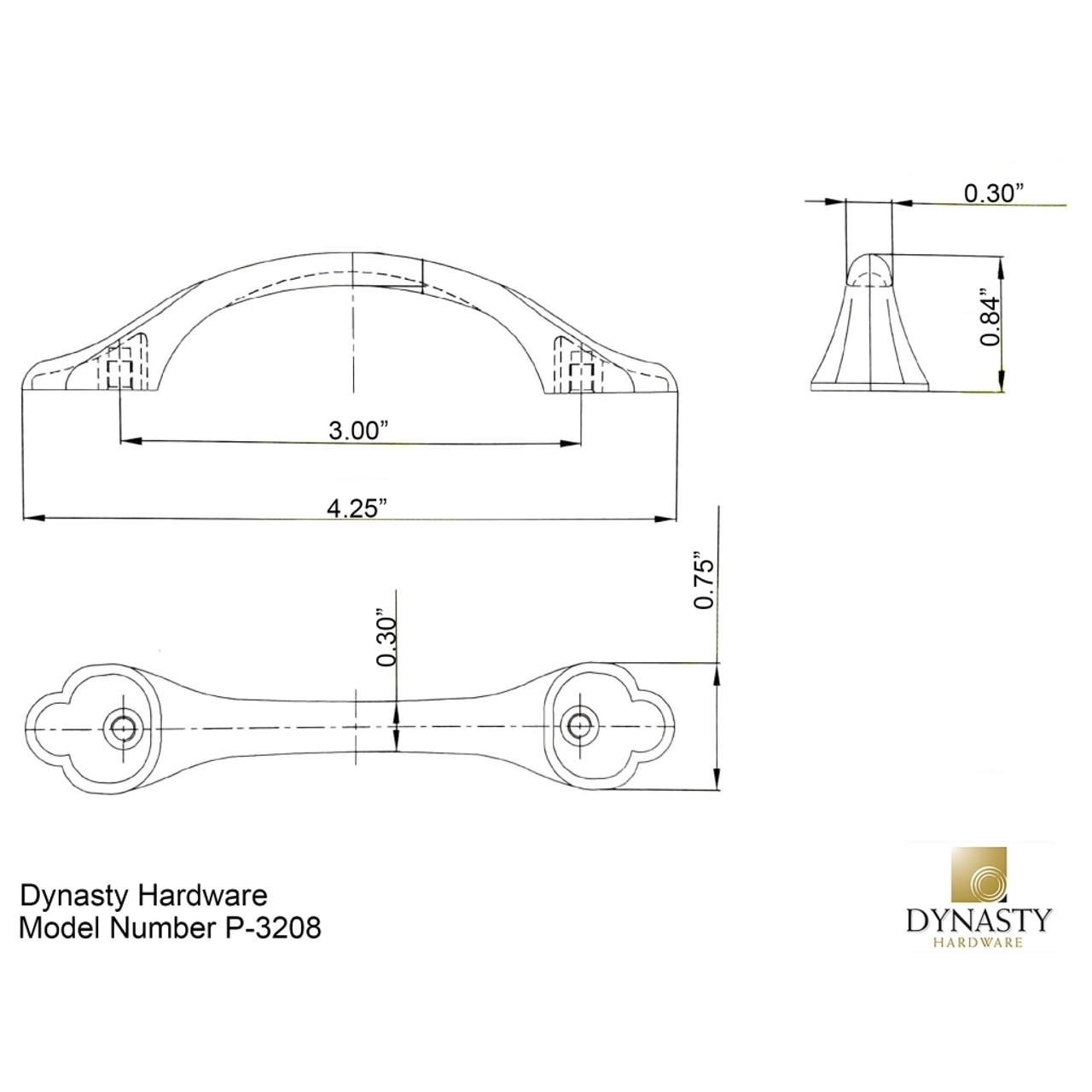 Dynasty Hardware P-3208-10B Lions Paw Cabinet Hardware Pull, Oil Rubbed Bronze