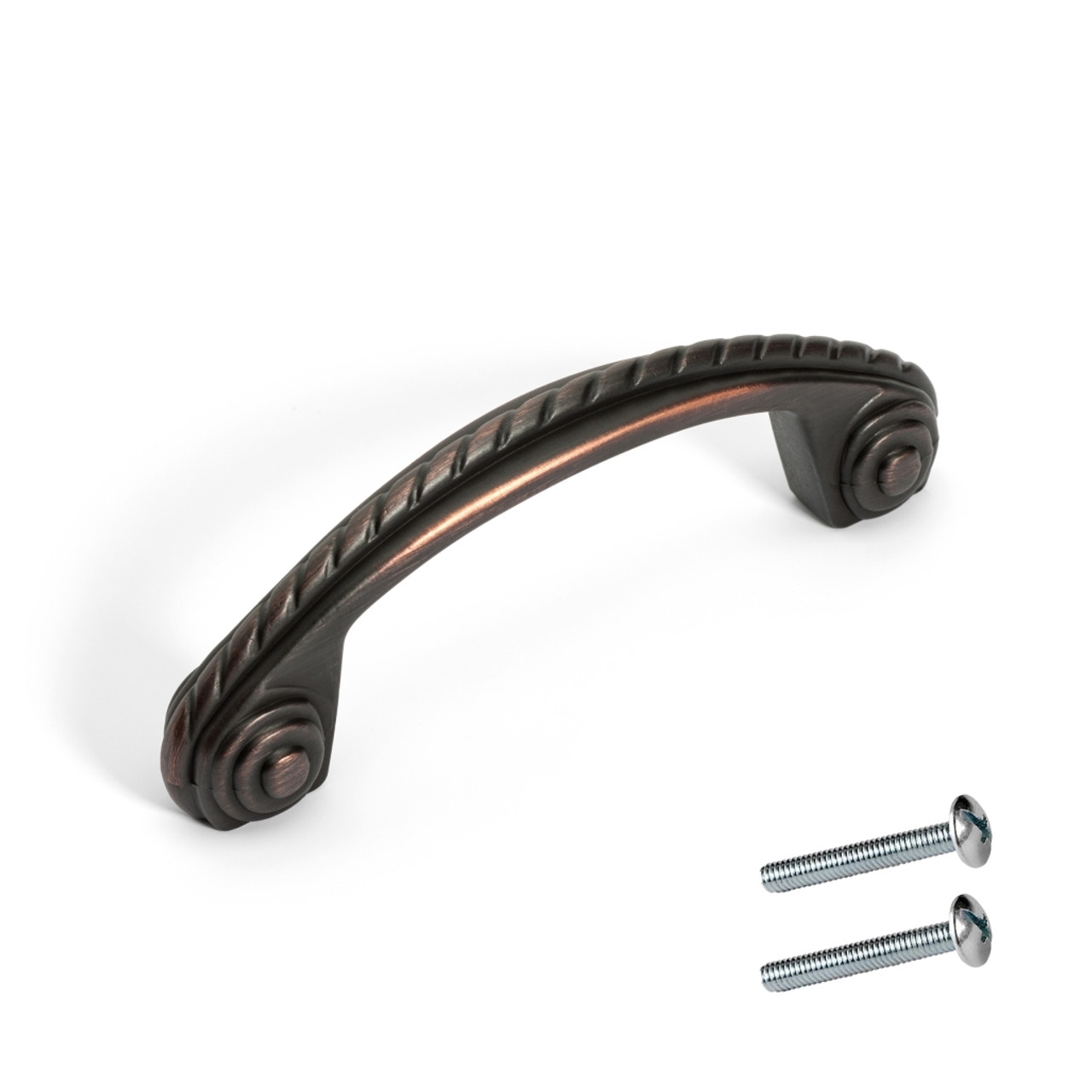 Dynasty Hardware P-80114-12P Rope Cabinet Hardware Pull, Aged Oil Rubbed Bronze