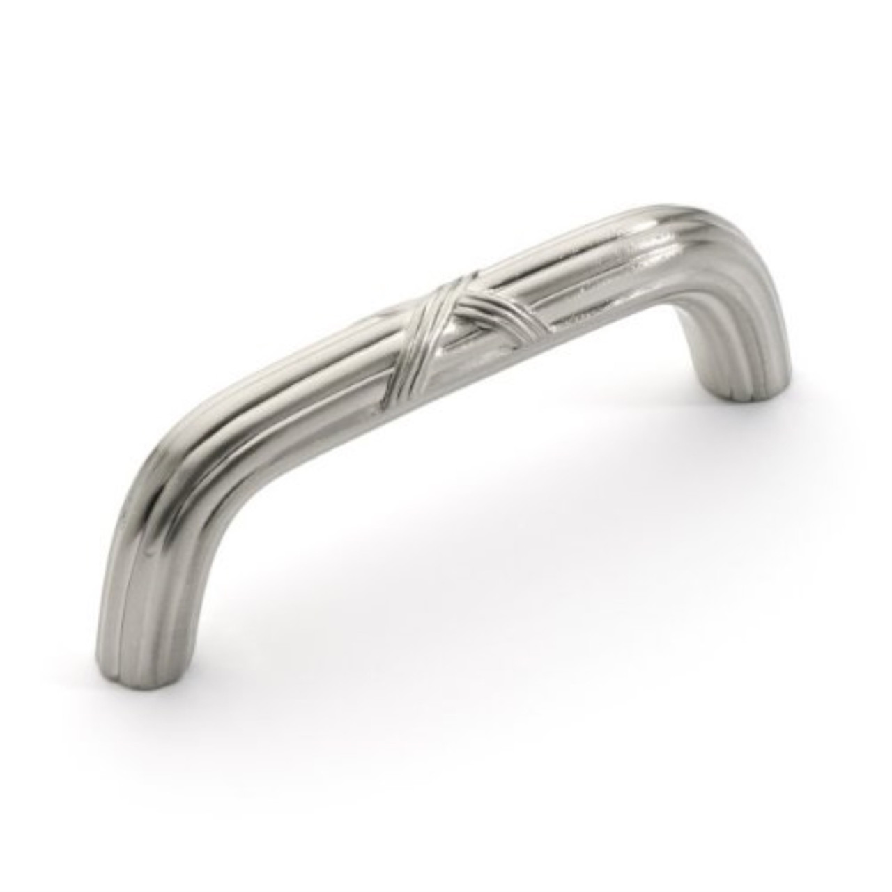 Dynasty Hardware P-82432-SN Ribbon and Reed Cabinet Hardware Pull Satin Nickel