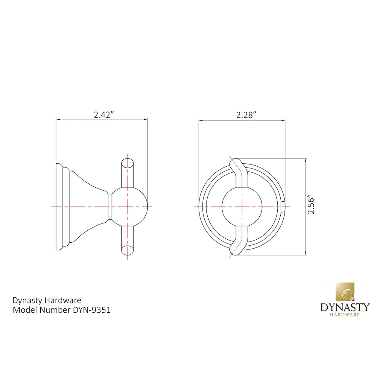 Dynasty Hardware 9351-ORB Bay Hill Robe Hook Oil Rubbed Bronze