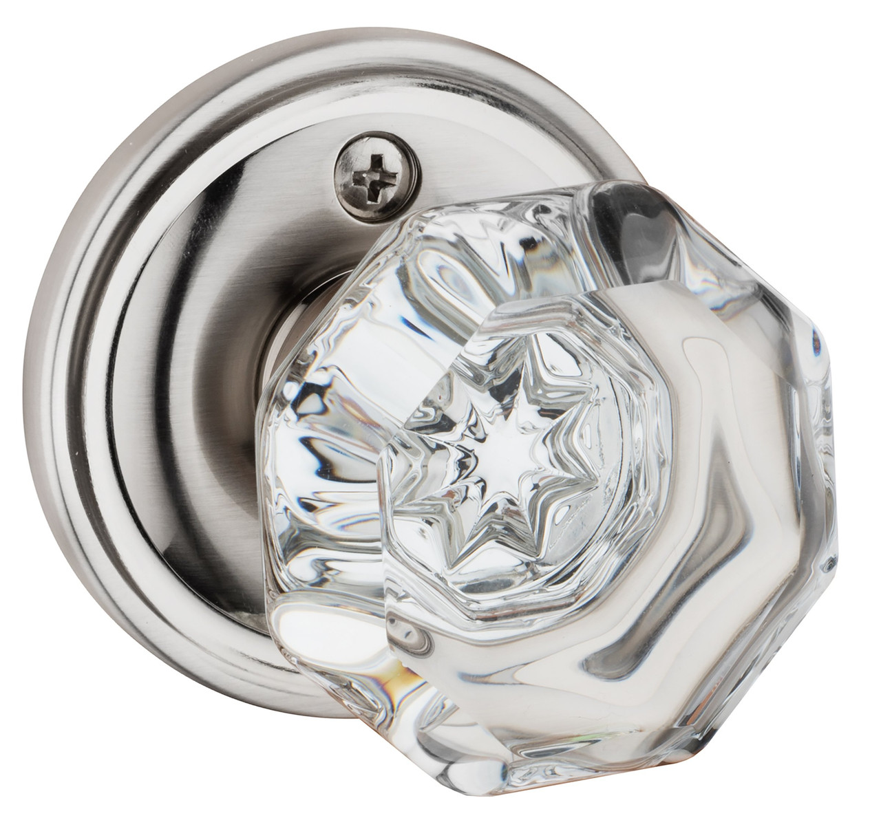 Dynasty Hardware Classic Rosette, Crystal Style Door Knob