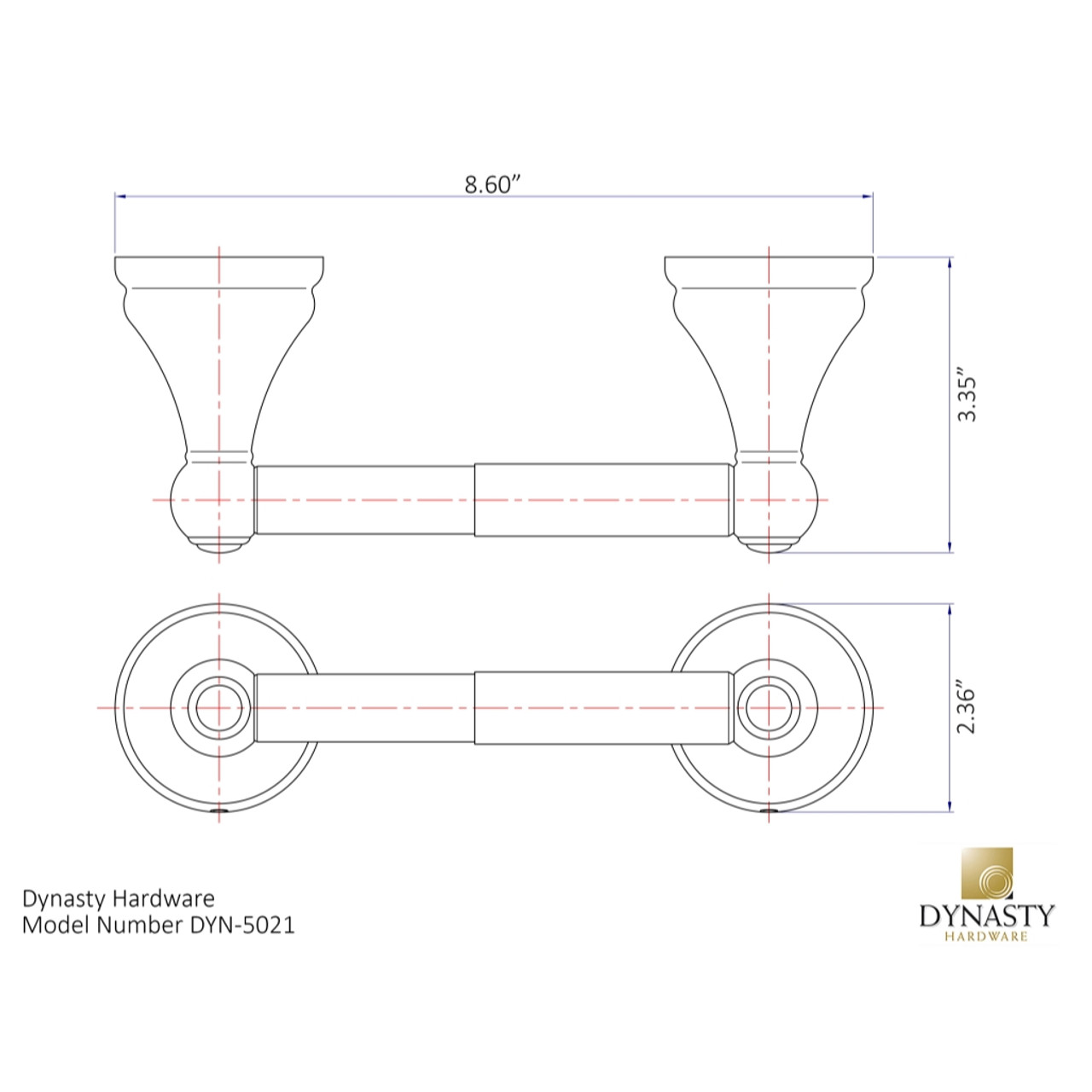 Dynasty Hardware 5021-ORB Brentwood Toilet Paper Holder Oil Rubbed Bronze