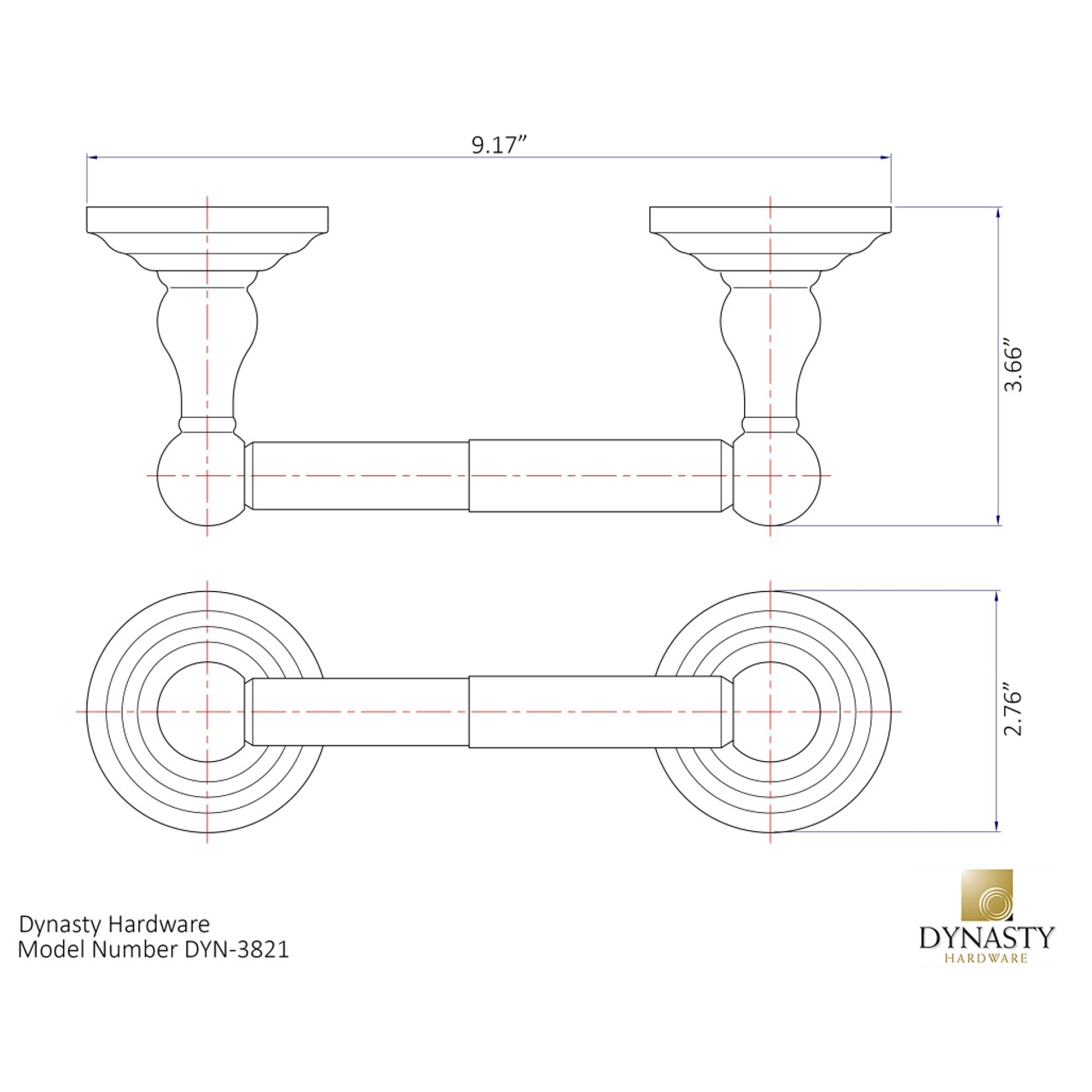 Dynasty Hardware 3821-ORB Palisades Toilet Tissue Holder Oil Rubbed Bronze