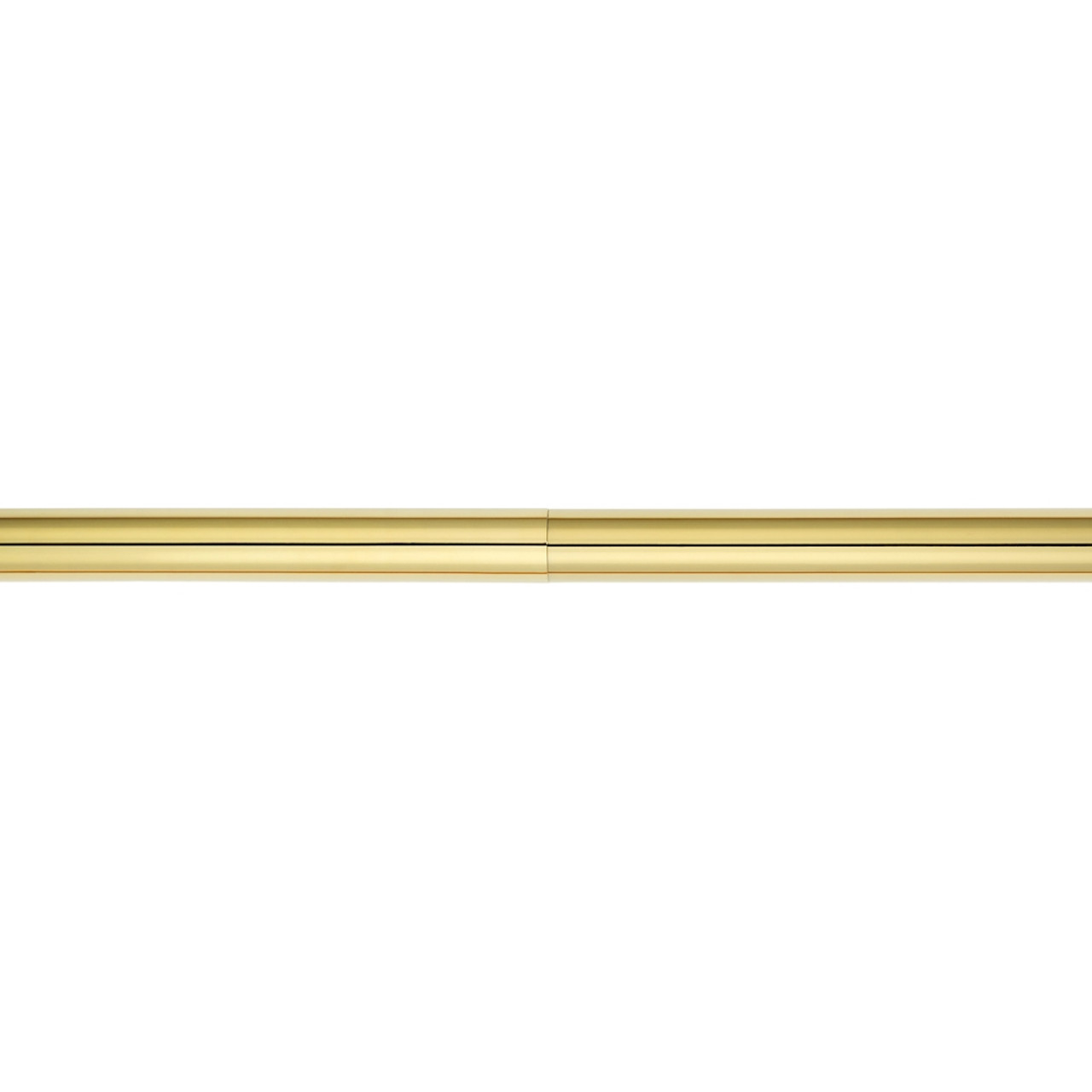 Dynasty Hardware SR60-PB 1-Inch Diameter Shower Curtain Rod And Mounting Brackets, 60-Inch, Polished Brass