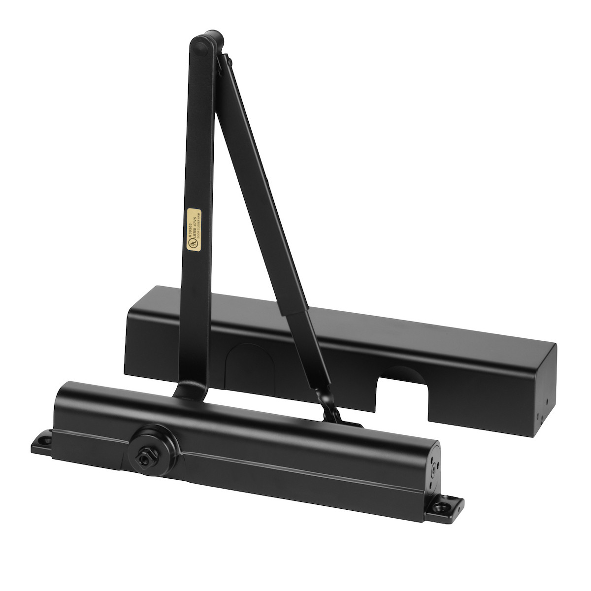 Dynasty Hardware DYN-8500-BLK Surface Mount Door Closer, Size 1-6