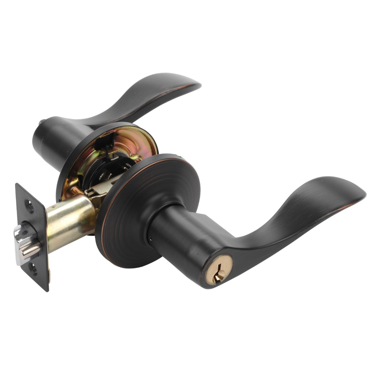 Dynasty Hardware Heritage Lever Keyed Entry Set Aged Oil Rubbed Bronze