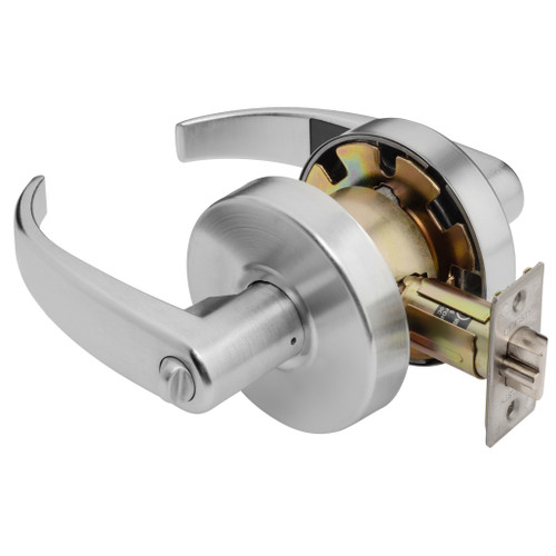 Dynasty Hardware SPA-00-26D Grade 2 Commercial Duty Office Door Keyed Lever Lockset, ADA, Satin Chrome Finish