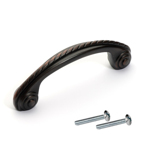 Dynasty Hardware P-80114-10B Rope Cabinet Hardware Pull, Oil Rubbed Bronze