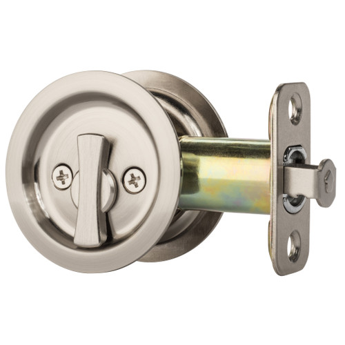 Dynasty Hardware Round Hall/Closet Passage Pocket Door Latch Satin