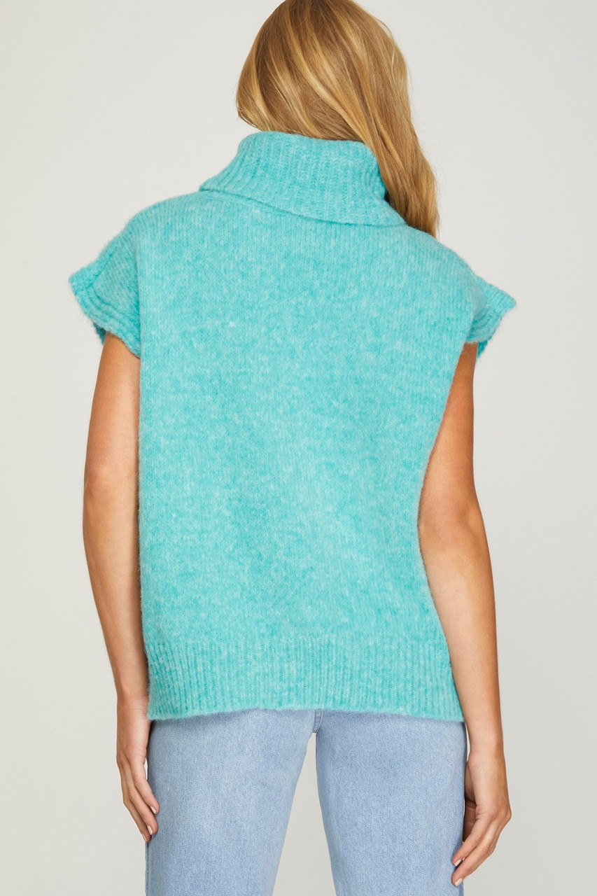 Drop Shoulder SL Turtleneck Top - Coastal Outfitters