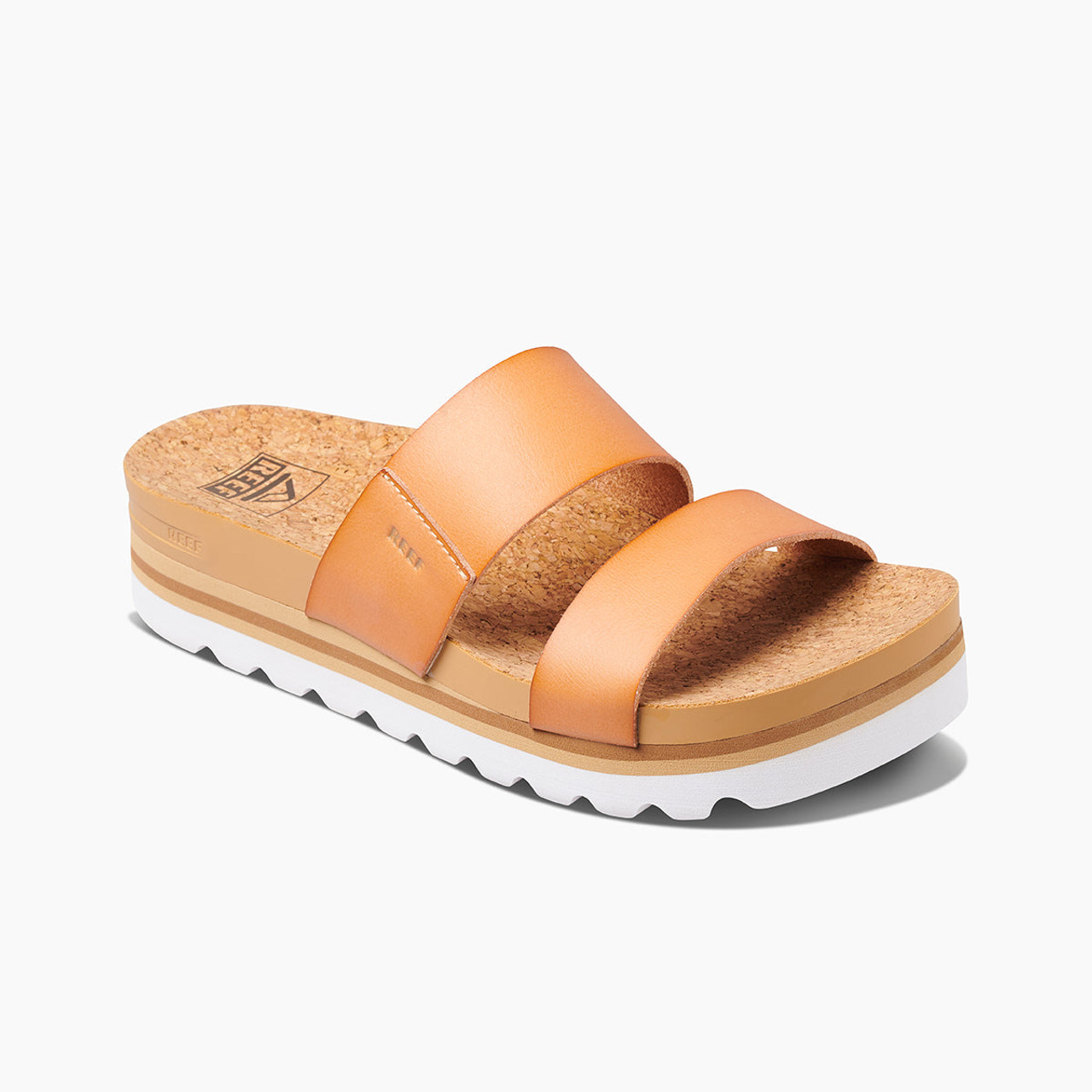 REEF◆CUSHION VISTA - BLACK/NATURAL Women's Reef Cushion Vista Slides | OutdoorSports.com