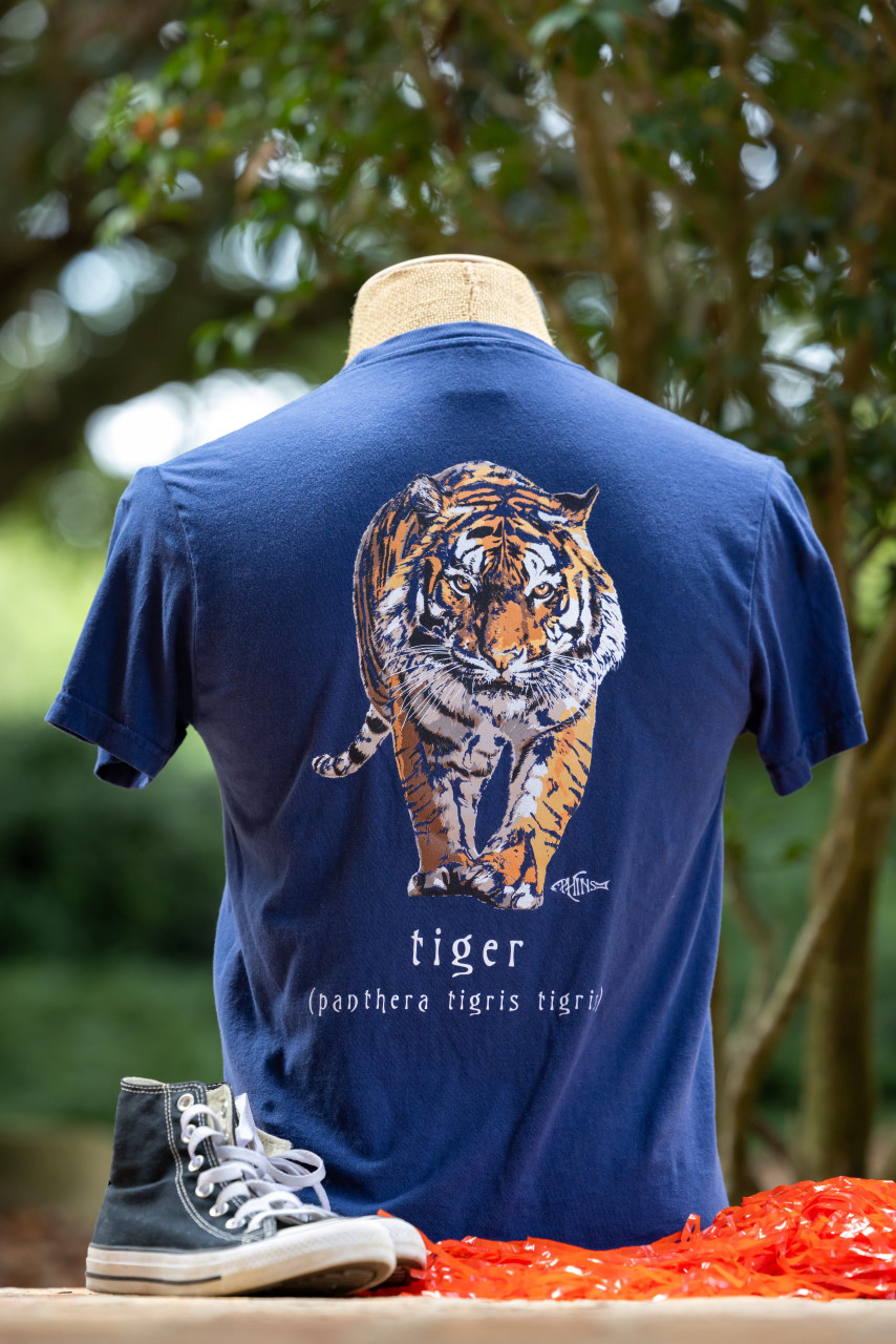 Tiger On True Navy SS Pocket Tee - Coastal Outfitters