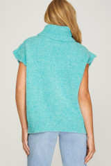 Drop Shoulder SL Turtleneck Top