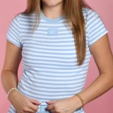 Stripe Monochrome Baby Doll Top