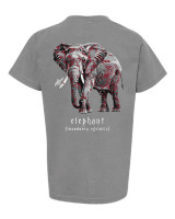 Elephant on Grey SS Pocket Tee