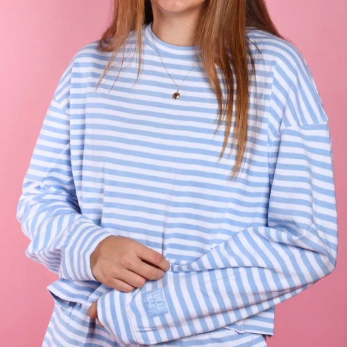 Stripe Monochrome Long Sleeve Top