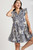 Abstract Print Babydoll Dress