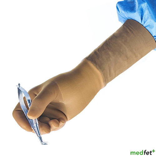 Black Latex Gloves Long Cuff MedFetUK