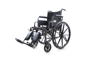 eLite-18" Lightweight wheelchair with legrests & anti-tippers, adjustable height arm, Weight limit:250lbs eLite-18" Lightweight wheelchair with legrests & anti-tippers, adjustable height arm, Weight limit:250lbs
