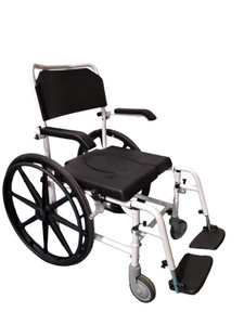 Dalton Medical-Rehab Shower Commode Chair, removable padded anti-bacterial seat and back ,swing up armrests and footrests, weight capacity: 230lbs. BS-SHC931M