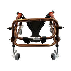 Dalton Medical- Foldable, Height adjustable , One-directional override bracket allows for forward and reverse mobility Gait Walker/Gait Trainer, Bronze,  Weight Limit 220 lbs