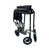 Light Weight Transporter Wheelchair with fixed full-length arms, swing-away detachable foot rests, adjustable toggle wheel locks, Weight limit: 220 lbs
