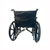 24" Heavy duty wide wheelchair with detachable arm, foot rests, dual axle, weight limit: 400 lbs