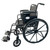 18" Heigh strength lightweight wheelchair with adjustable height arm, swing back arm, footrests , anti-tippers ,Weight limit:250lbs
