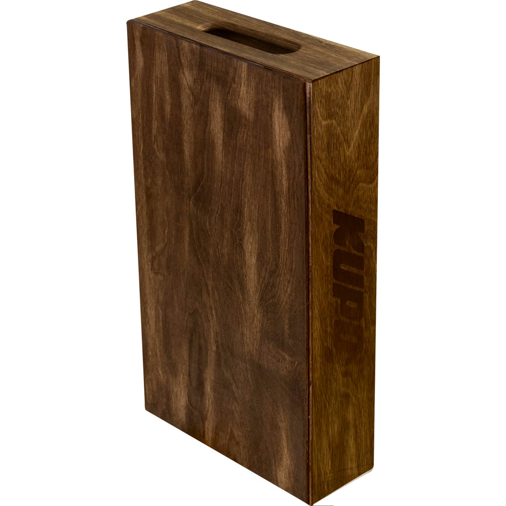 Kupo KG037812 Brown Stained Half Size Apple Box - 20inx12inx4in