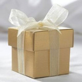 Gold Square Favour Box & Lid Gold Square Favour Box & Lid