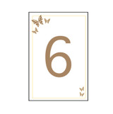 Brown & Cream Butterfly Table Numbers
