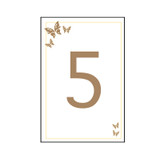 Brown & Cream Butterfly Table Numbers