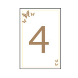 Brown & Cream Butterfly Table Numbers