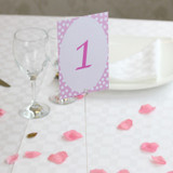 Pink Polka Dot Table Numbers