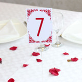 Red Vintage Table Numbers