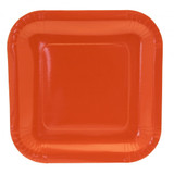 9 Inch Orange Square Paper Plates Pack of 8 9 Inch Orange Square Paper Plates Pack of 8