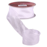 White Woven Edge Organza 38mm White Woven Edge Organza 38mm
