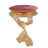 Gold Woven Edge Organza 15mm Gold Woven Edge Organza 15mm