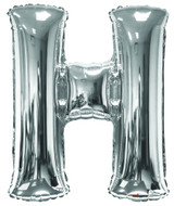 34" Letter Balloon - H - Silver 34" Letter Balloon - H - Silver